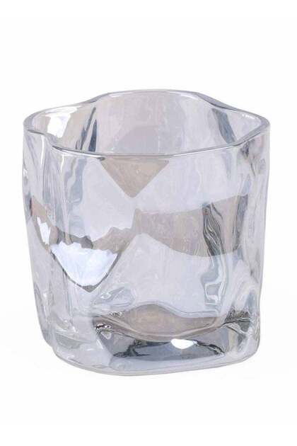 Rock Twisted Iridescent Short Glass