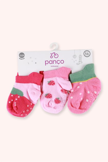 Baby Girl 3-Piece Booties Socks Set