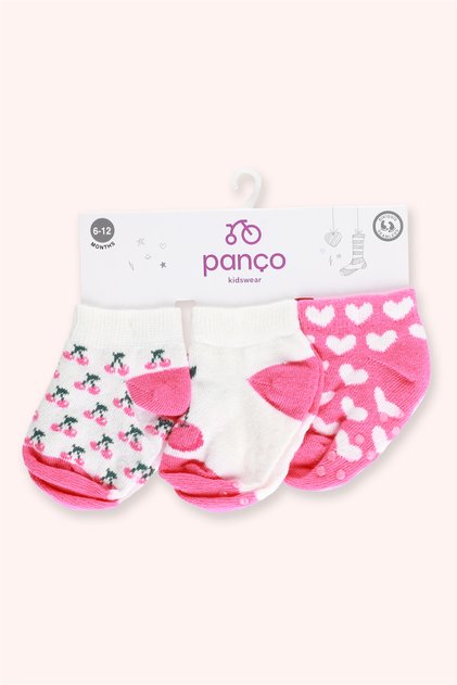 Baby Girl 3-Piece Booties Socks Set
