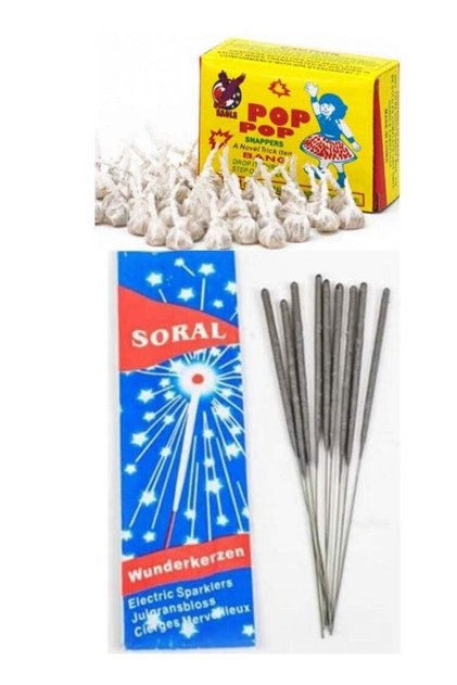 A Set Of Garlic Pastes 50 Pieces + A Box Of Sparklers Of 10 Pieces