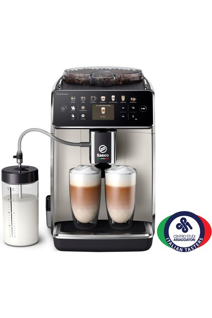 Автоматична еспресо машина Saeco GranAroma SM6582/30, 16 напитки, 15 бара, цветен TFT екран, керамична мелачка