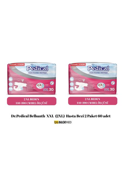 Dr. Pedical Belbantlı Tekstil Yüzey Hasta Bezi XXL 60 Adet