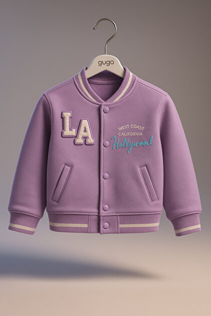 Benetton Kız Çocuk Bomber Sweatshirt Hırka 1-6 Yaş Lila - Fiyatı