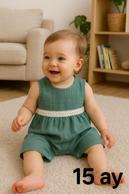 Baby Girl / 100% Cotton / muslin Jumpsuit with Ruffle Detail / snaps