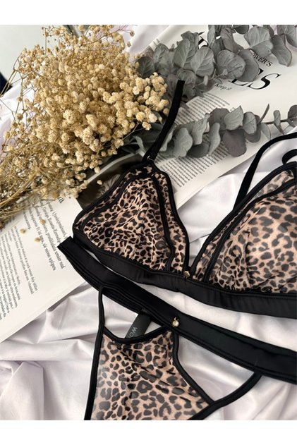 مجموعة الملابس الداخلية Allure Leopard