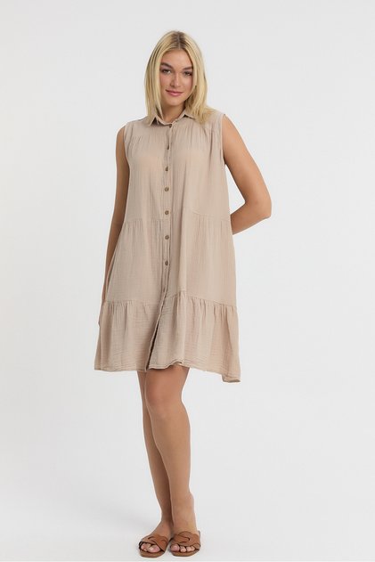 Women's Dress - Muslin Katkat Dress - 3020