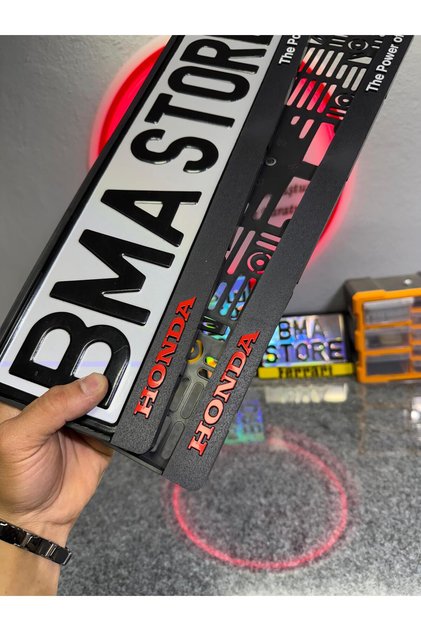 HONDA Enjeksiyon Baskılı Mat Plakalık (1 çift,2 adet)