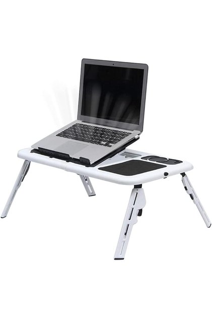 Adjustable Laptop Desk Foldable Stand Table with USB Cooling Fans