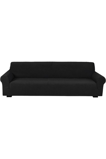 High Stretch 4 Seater Sofa Cover 230-300cm Size Black