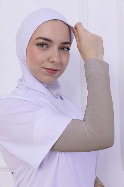 Lycra Combed Cotton Sleeve Mink - Practical Women's Hijab Plain Prayer Sleeve 1 Pair 40cm Viscose Hijab