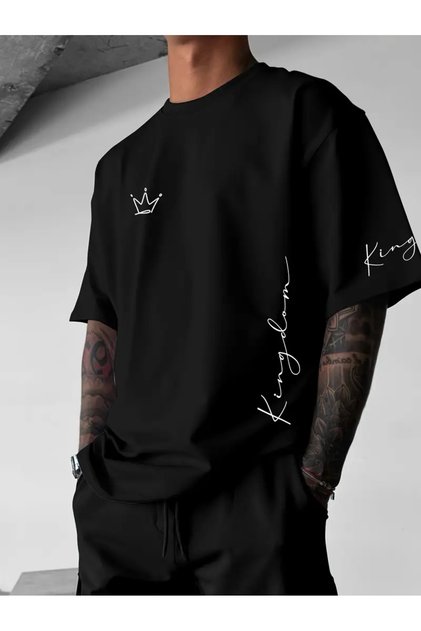 Men's Oversize T-Shirt – Kingdom Crown Patterned