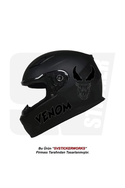 Motorcycle Helmet Sticker Venom Model Adhesive Decor Sticker