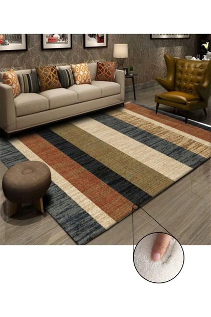 Carpet Area Rug Living Room Bedroom Carpet Rectangular Soft Touch Rug Anti-Slip Carpet 140 x 202 CM