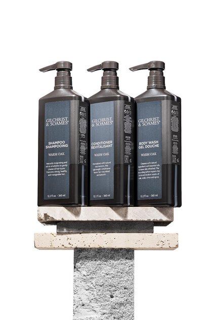 Gilchrist&Soames Warm Oak Shampoo 360 ml + Conditioner 360 ml + Body Wash 360 ml