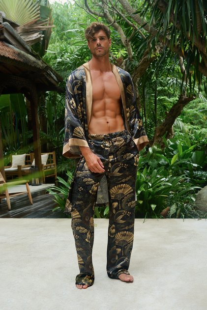 Golden Koi Luxury Kimono & Pantolon Takım