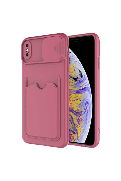 iPhone XS Max Compatible Case Flexible Cardixvar Izvor Cover with Card Holder Camera Protection