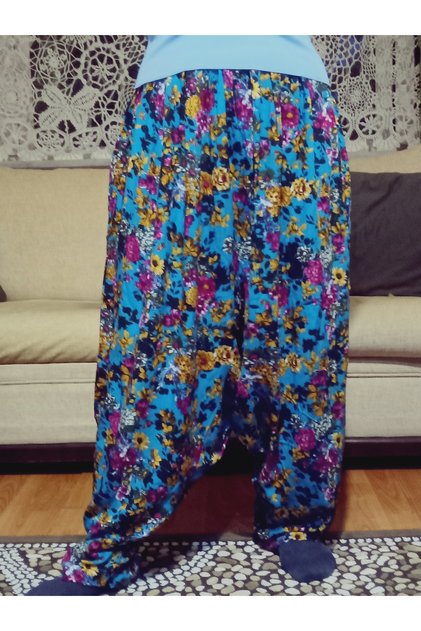 Viscose Print Fabric Floral Print Baggy with Pockets 100% Cotton