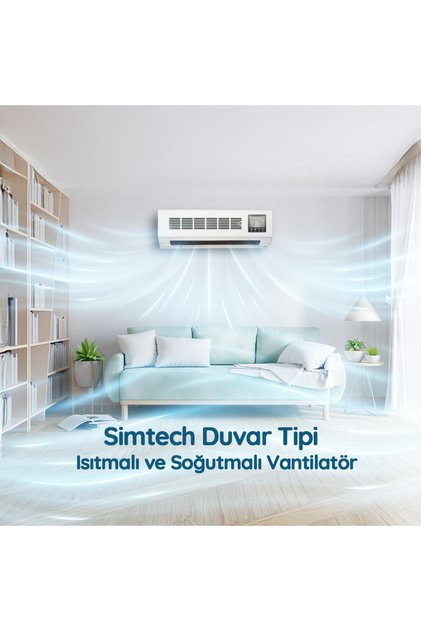 SİMTECH KM-2514 DUVARTİPİ SERAMİK ISITICI VE VANTİLATÖR