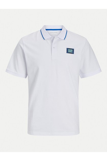 Tricou polo pentru bărbați Jack Jones 12269238 Alb