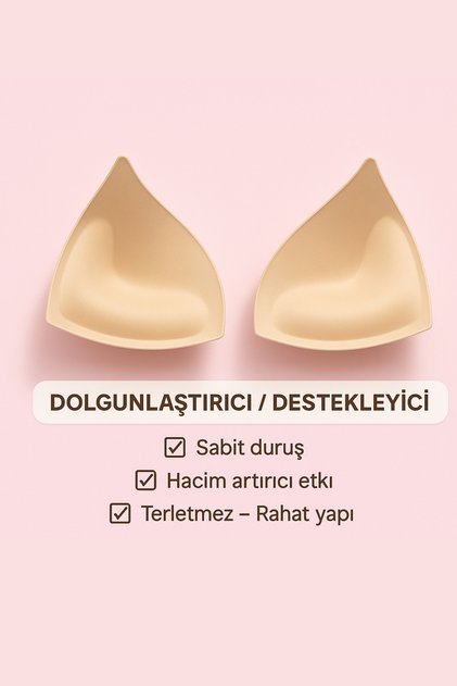 Mayo Bikini Abiye Elbise Destekleyici Double Dolgu Üçgen Push-up Göğüs Pedi