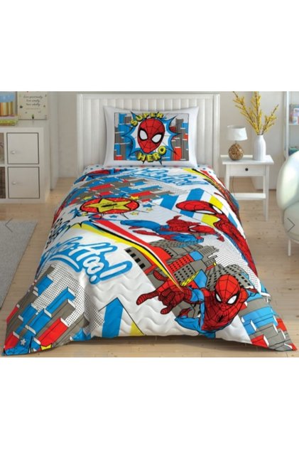 Licensed Quilted Duvet Cover Set Spiderman Hero