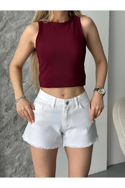 Trend Tint Washed Distressed Effect Baggy Jean Denim Bermuda Roller Shorts