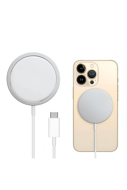 Ασύρματος φορτιστής Magsafe, 15w, Usb-c, 1m, Λευκό