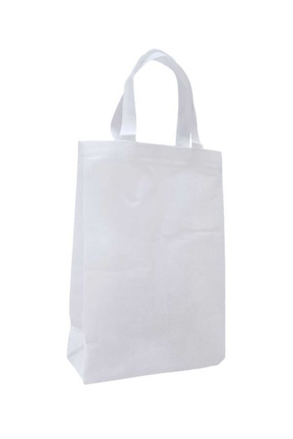 White canvas shopping bags that can be used more than once, 24 pieces Size (M)30×40×11CM