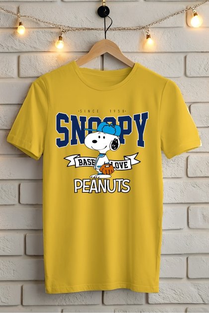 Snoopy Baseball Printed Oversize T-Shirt