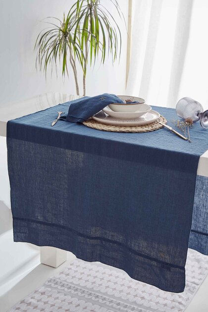 April Linen Tencel ™   Runner 70X180 Denim