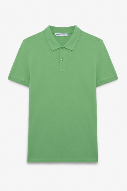 Flexore Men's 100% Cotton Short Sleeve Regular Fit Green Polo Neck T-Shirt