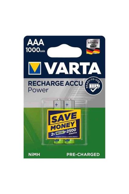Σετ 2 μπαταριών Varta 1.2V 1000mAh AAA