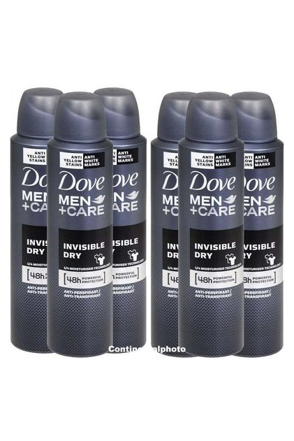Men+Care Invisible Dry Spray Anti-Perspirant Deodorant 150ml Pack of 6
