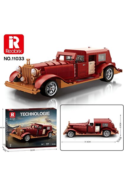 REOBRIX 1/12 Classic Car Rolls-royce, Teknik Blok Yapı Kiti (865
