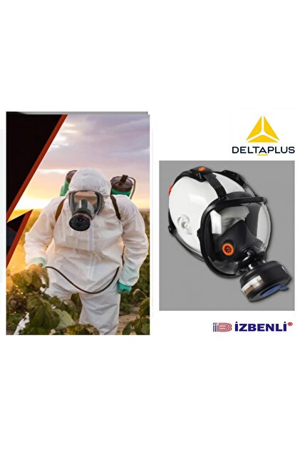 汚染された三角州/Polluted Delta 3枚セット Delta Plus M9300 A2P3 Tarım İlaçlama (Pestisit Dahil) İçin Tam Yüz