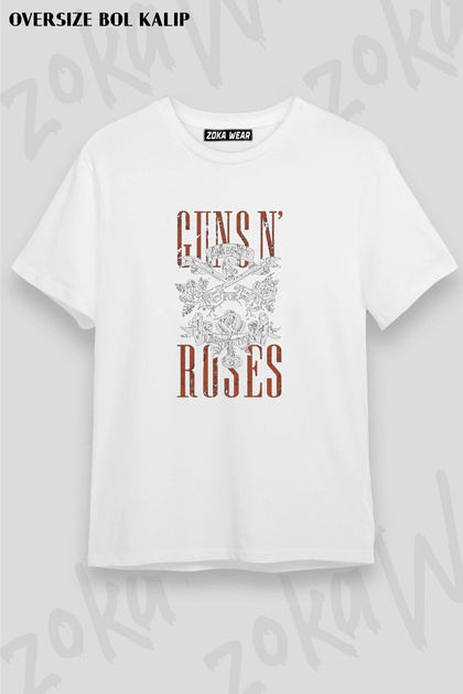 Guns N' Roses Rock Music V57 Printed Oversize T-Shirt Unisex
