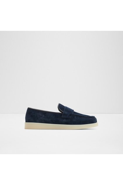 SEASTROLL - Kadın Hakiki Deri Lacivert Düz Bağcıksız Loafer & Mokasen