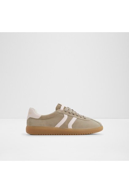 CHICSNEAKER - Kadın Hakiki Deri Yeşil Düz Bağcıklı Lastik Tabanlı Ayakkabı