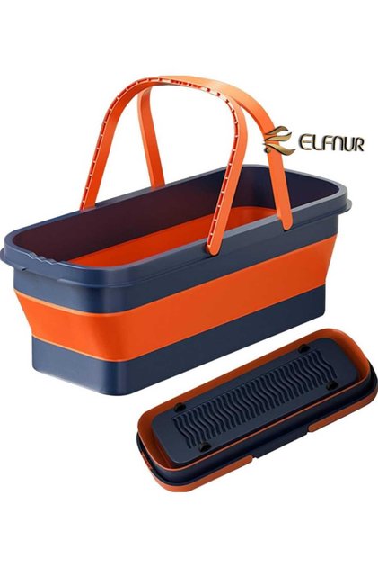 1 Adet ) Tekerlekli Çok Amaçlı Temizlik Kovası Katlanabilir Taşınabilir Mop Kovası 12 Litre