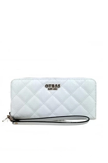 Guess LAUREL SLG LARGE ZIP AROUND Kadın Beyaz Cüzdan SWGG8500146