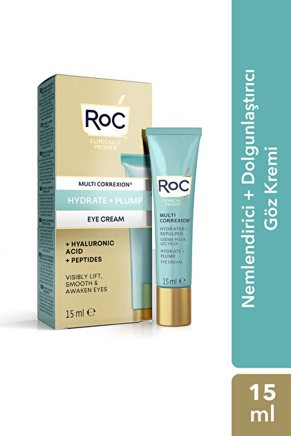Roc Hyalüronik Asit + Peptit İçeren Göz Çevresi Kremi 15 ml -Yoğun
