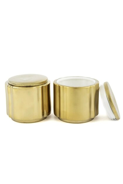 GOLD LAVANTA DESENLİ 2'Lİ KAVANOZ 14X13 CM