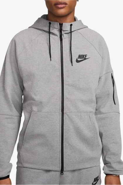 NIKE Tech Fleece フルジップ フーディ グレー Nike Tech Fleece Full-Zip Hoodie Erkek Gri Spor Sweatshrit