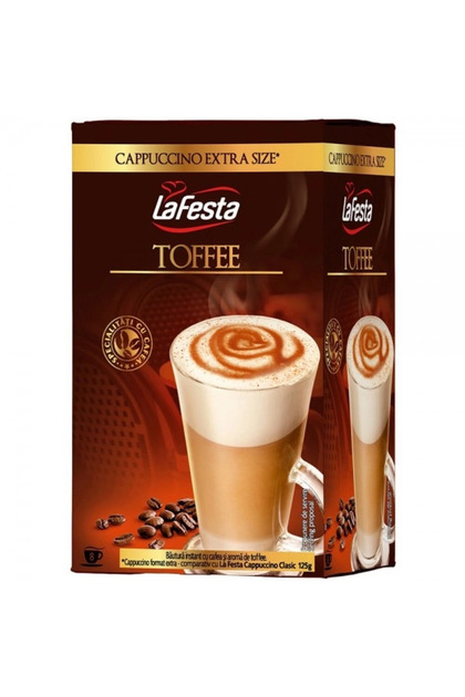 Cappuccino EXTRA SIZE, cu caramel, La Festa, 8 bucăți, 176g
