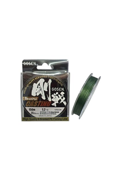 AVBURADA Gosen W8 Casting PE 8 Örgü Spin İp Misina 1.2 Yeşil 150mt