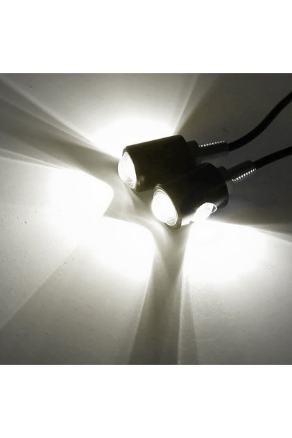 YELLOW 2PCS Motorcycle LED Eagle Eye Light Turn Signal Indicator Super Bright Led Motorbike Auto Rea
