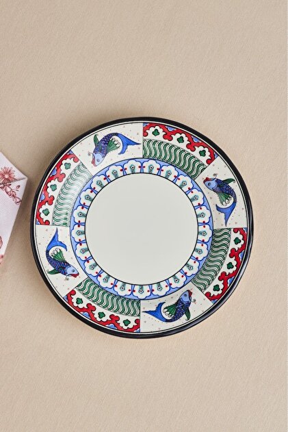 Karaca x Ömür Akkor İznik Balık Pasta Tabağı 21 cm - Fiyatı, Yorumları