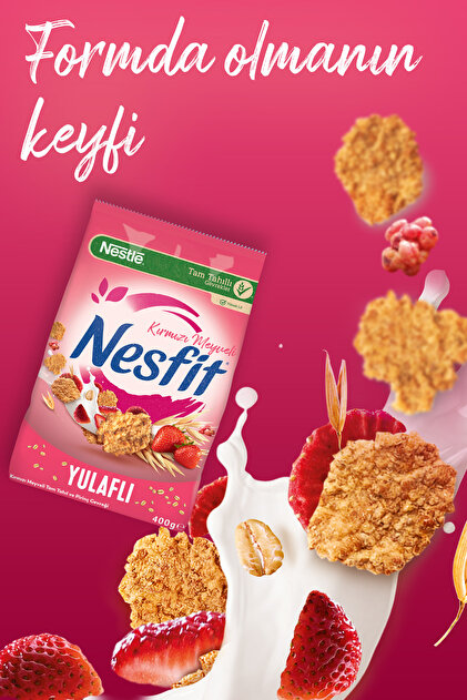 NESTLE NESFİT KIRMIZI MEYVELİ TAM TAHIL VE PİRİNÇ GEVREĞİ 400GR