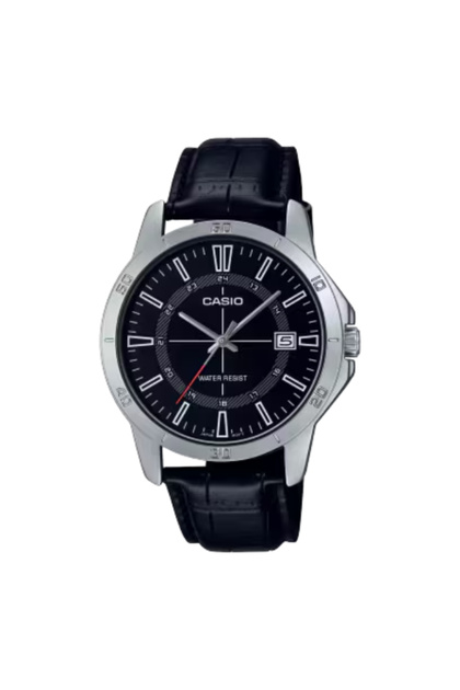 CASIO Men's Analog Black Dial Watch - MTP-V004L-1BUDF