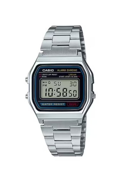 CASIO Unisex Digital Grey Dial Watch - A-158WA-1D
